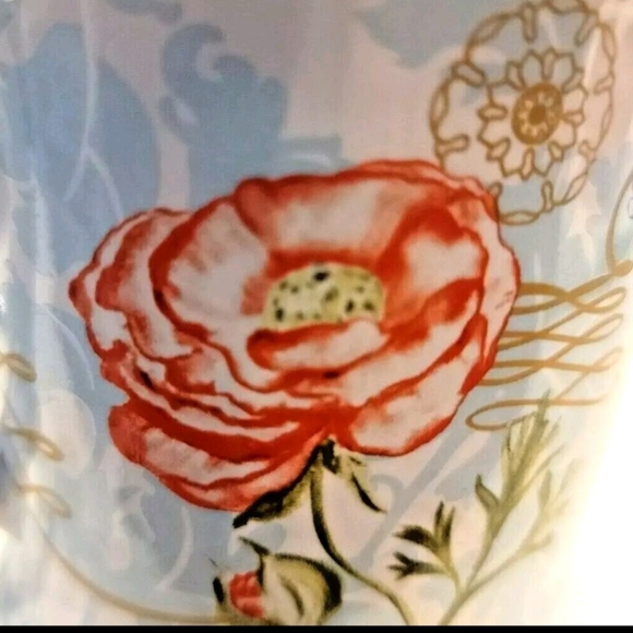 Julia Minasian DELIGHT Painted Floral Mug Coastline Imports pre-owned - Picture 10 of 10